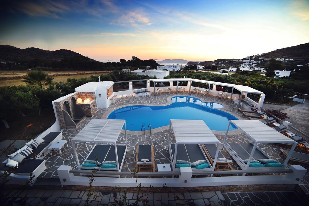 Island House Hotel Mylopotas Bagian luar foto